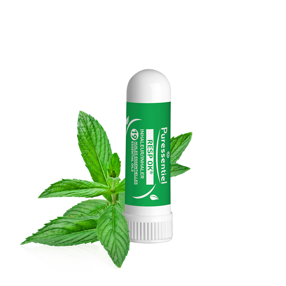 Inhaleur respiratoire huiles essentielles nez bouclé puressentiel