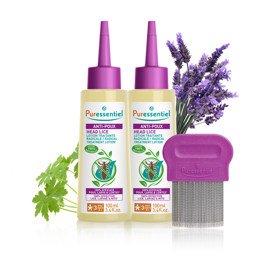 Duo Lotion Traitante Radicale Anti-Poux avec peigne